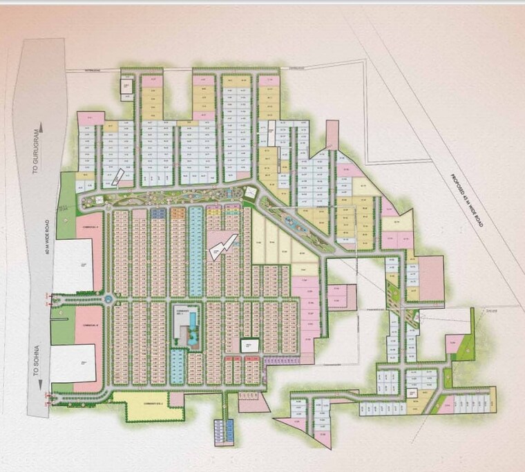 Master Plan, signature-global-daxin-vistas 3.5 Bedroom 1550 Sq.Ft. Apartment In Bhondsi Gurgaon 9273149