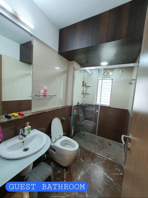 Bathroom in 3 BHK Apartment at DB Woods, Goregaon East – for Rent