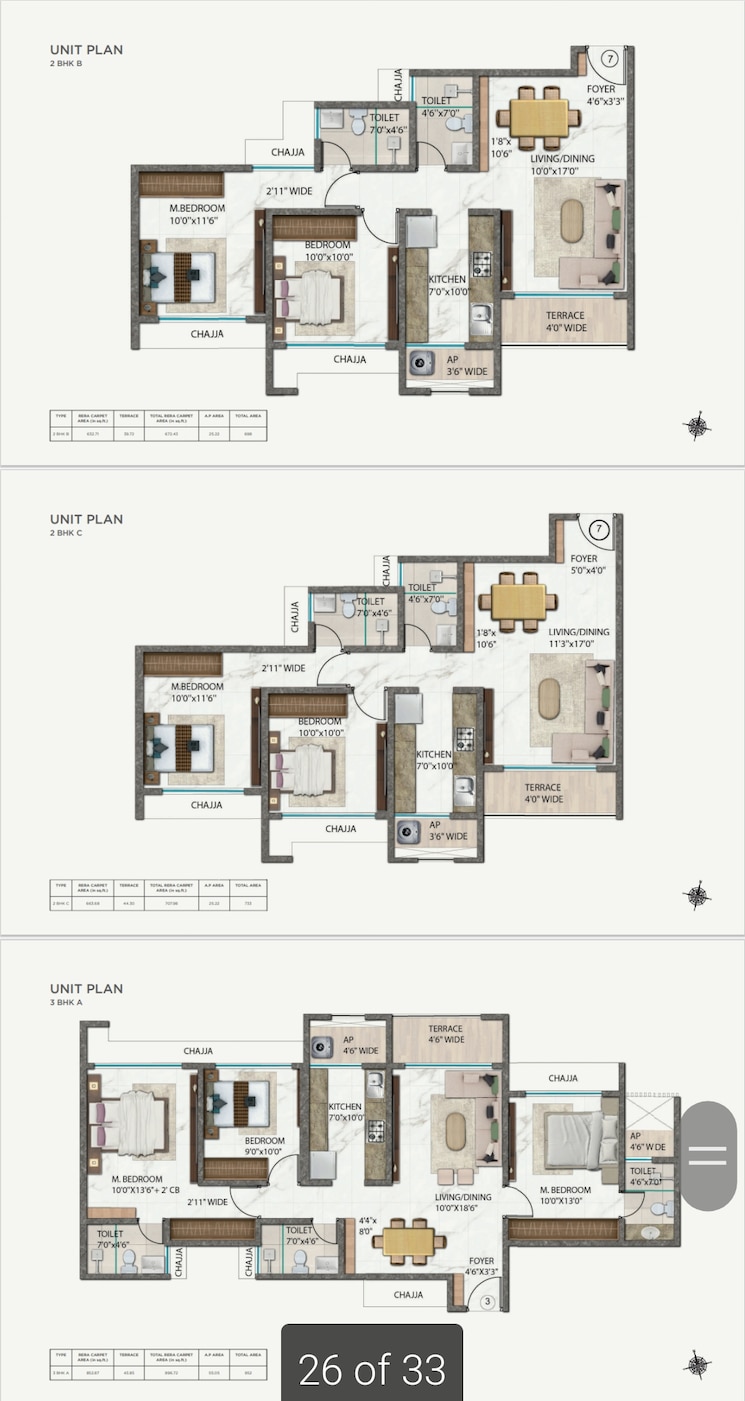 Floor Plan, ellora-emerald 2 Bedroom 1165 Sq.Ft. Apartment In Kharghar Sector 37 Navi Mumbai 9273790