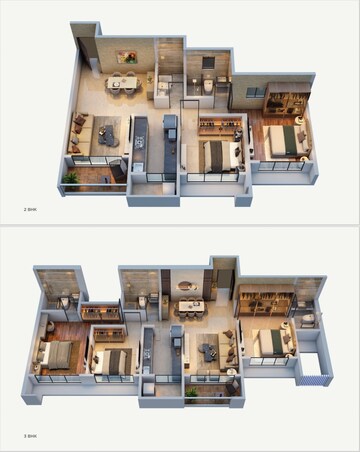Floor Plan in 2 BHK Apartment at Ellora Emerald, Kharghar Sector 37 – for Sale