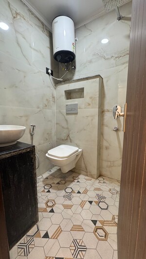 Bathroom in 2 BHK Builder Floor at Chattarpur – for Rent