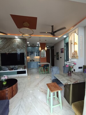 Living Room in 3 BHK Apartment at Tata Serein, Pokhran Road No Two – for Rent