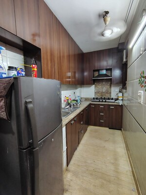 Kitchen in 3 BHK Builder Floor at Malviya Nagar – for Rent