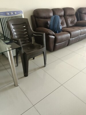 Living Room in 1 BHK Apartment at Duville Riverdale Heights, Kharadi – for Rent