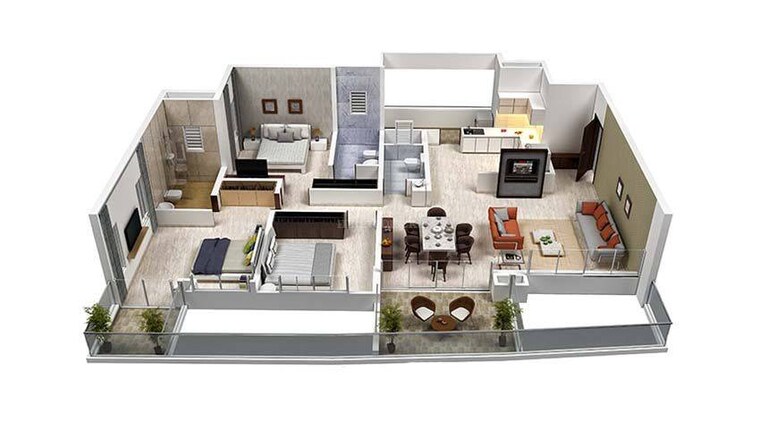 Floor Plan, pharande-puneville 3 Bedroom 1172 Sq.Ft. Apartment In Punawale Pune 9274262