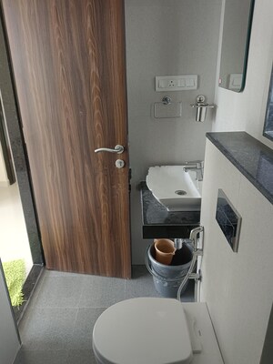 Bathroom in 2 BHK Apartment at Sheth Zuri, Laxmi Nagar – for Rent