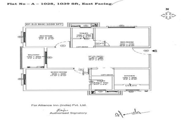 Floor Plan, smr-vinay-iconia-hyderabad 3.5 Bedroom 1665 Sq.Ft. Apartment In Kondapur Hyderabad 9274825