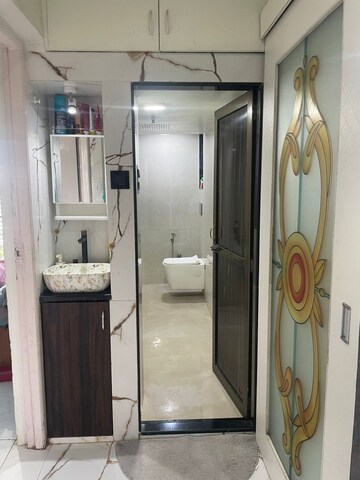 Bathroom in 2 BHK Apartment at Divya Stuti CHS, Goregaon East – for Rent