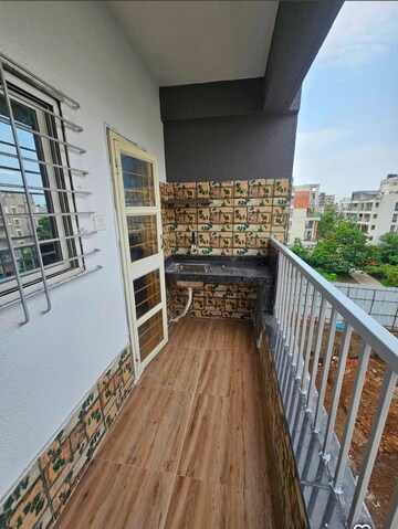 Balcony in 3 BHK Apartment at Mohan Nagar Co Op Society – for Rent