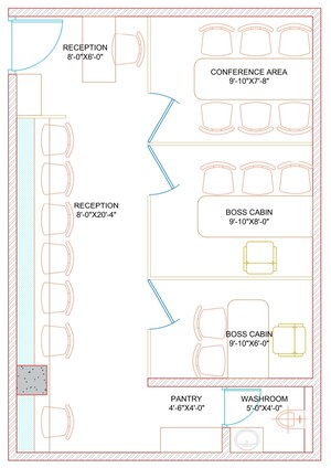 Floor Plan in  Office Space at Netaji Subhash Place – for Rent