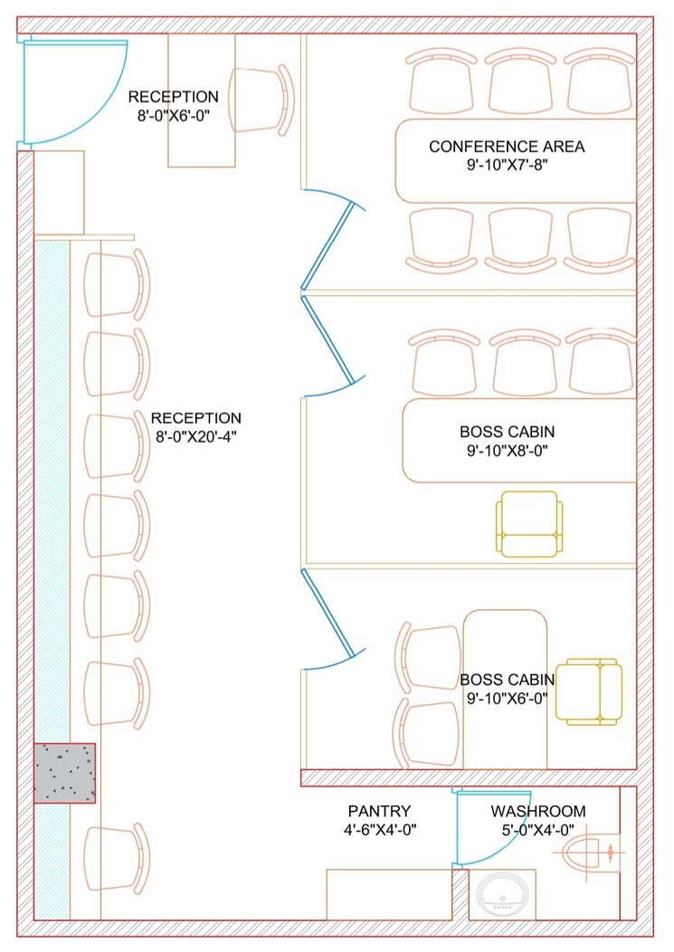 Floor Plan, netaji subhash place Commercial Office Space 806 Sq.Ft. In Netaji Subhash Place Delhi 9275084