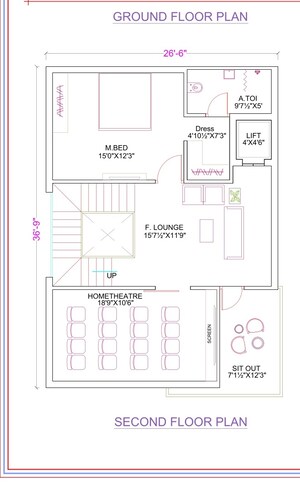 Floor Plan in 4 BHK Villa at Kongara Kalan – for Sale