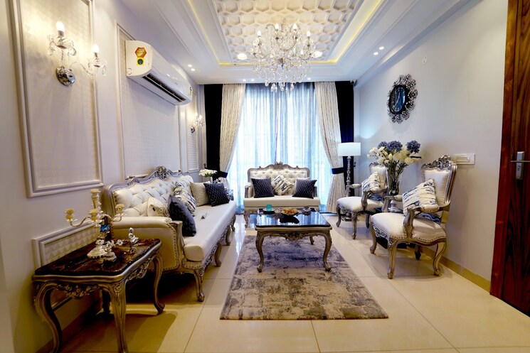 Living Room, maxxus-elanza 3 Bedroom 1100 Sq.Ft. Apartment In International Airport Road Zirakpur 9275221