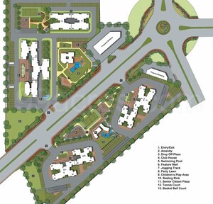 Master Plan in 2 BHK Apartment at The Chatterjee The Crown Greens, Hinjewadi – for Rent