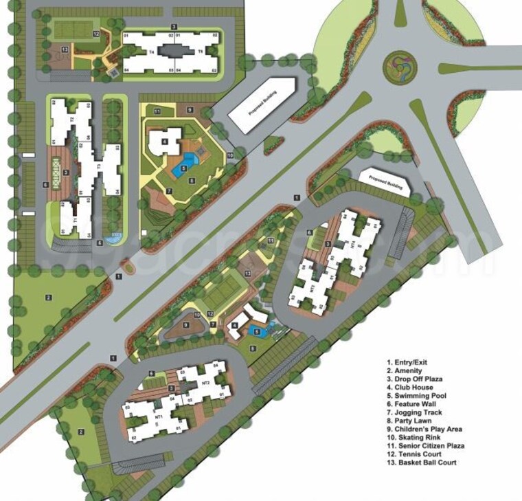 Master Plan, the-chatterjee-the-crown-greens 2 Bedroom 910 Sq.Ft. Apartment In Hinjewadi Pune 9275238