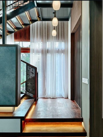 Staircase in 4 BHK Independent House at Aranattukara – for Sale