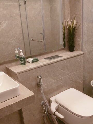 Bathroom in 3 BHK Apartment at LnT Elixir Reserve, Powai – for Rent
