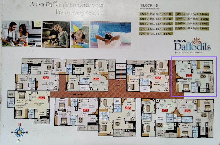 Floor Plan, druva-daffodils 2 Bedroom 1075 Sq.Ft. Apartment In Whitefield Bangalore 9275486