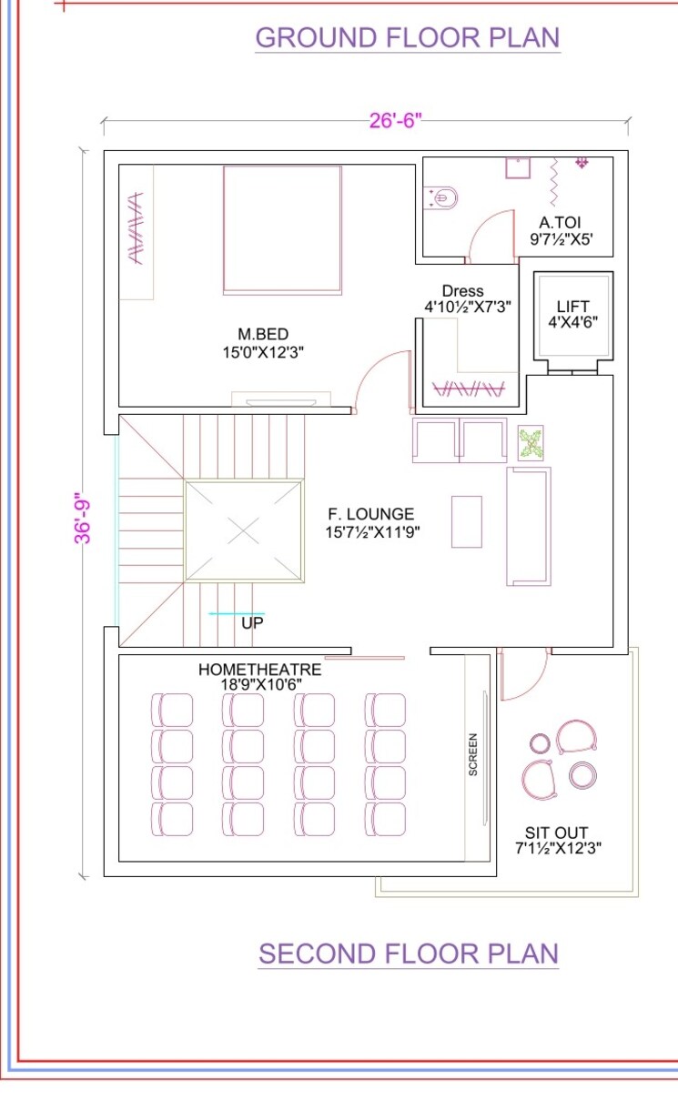 Floor Plan, nadergul 4 Bedroom 3221 Sq.Ft. Villa In Nadergul Hyderabad 9275748