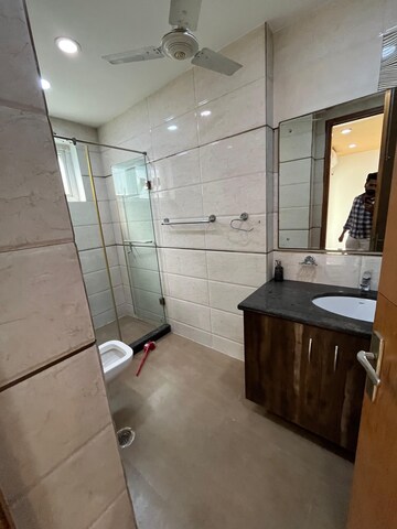 Bathroom in 4 BHK Builder Floor at Soami Nagar – for Rent