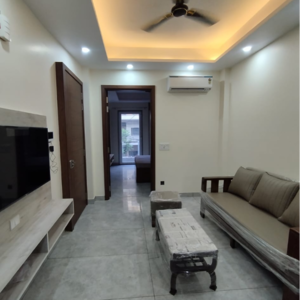 Living Room in 3 BHK Builder Floor at Ansal API Esencia, Sector 67 – for Rent
