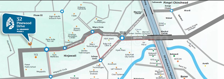 Map Location, bhandari-32-pinewood-drive 2 Bedroom 726 Sq.Ft. Apartment In Hinjewadi Pune 9274075