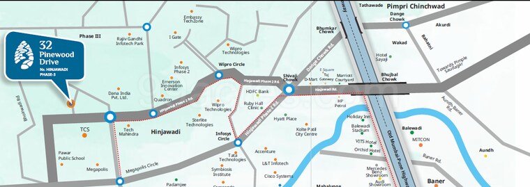 Map Location, bhandari-32-pinewood-drive 2 Bedroom 726 Sq.Ft. Apartment In Hinjewadi Pune 9274075