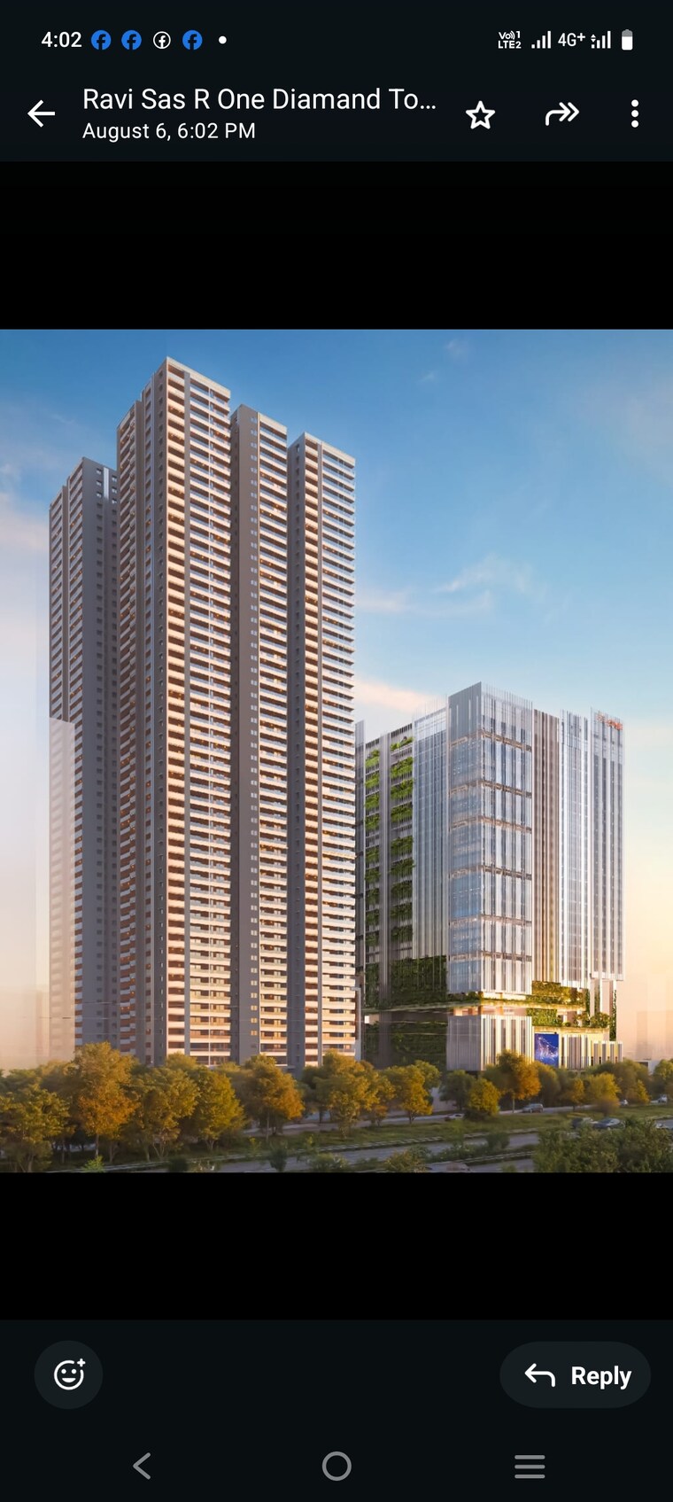 Exterior View, sas-diamond-towers Commercial Office Space 1000 Sq.Ft. In Financial District Hyderabad 9276326