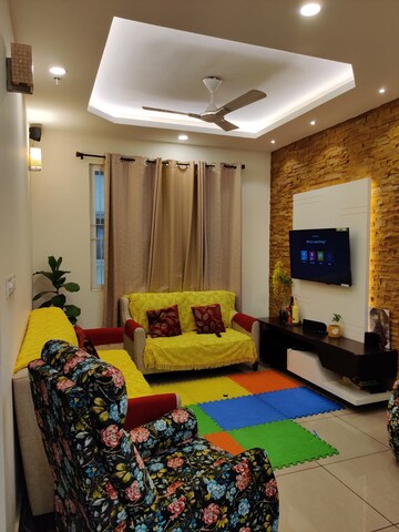 Living Room in 2.5 BHK Apartment at Prestige Ferns Residency, Harlur – for Rent