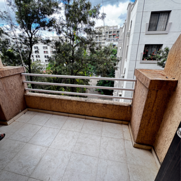 Balcony in 1 RK Apartment at Ganga Orchad Phase II, Mundhwa Road – for Rent