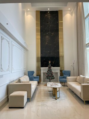 Living Room in 4 BHK Apartment at Mahagun Mezzaria, Sector 78 – for Rent