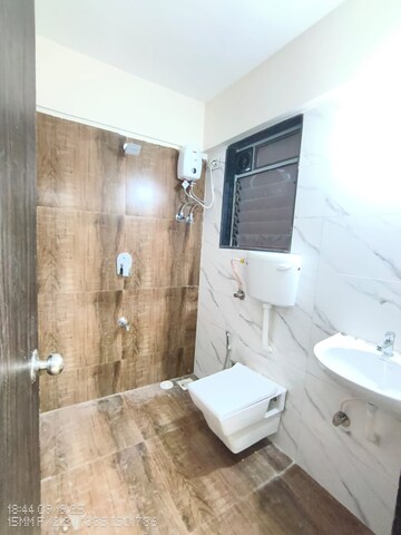 Bathroom in 3 BHK Apartment at Aaryadeep Shri Sai Vishram CHSL, Dahisar West – for Rent