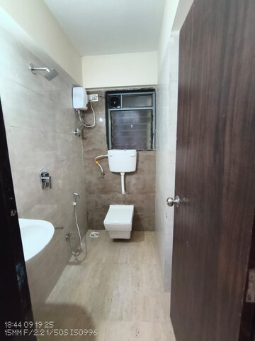 Bathroom in 3 BHK Apartment at Aaryadeep Shri Sai Vishram CHSL, Dahisar West – for Rent