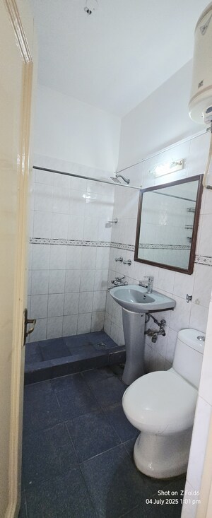 Bathroom in 4 BHK Builder Floor at Sarvodaya Enclave – for Rent