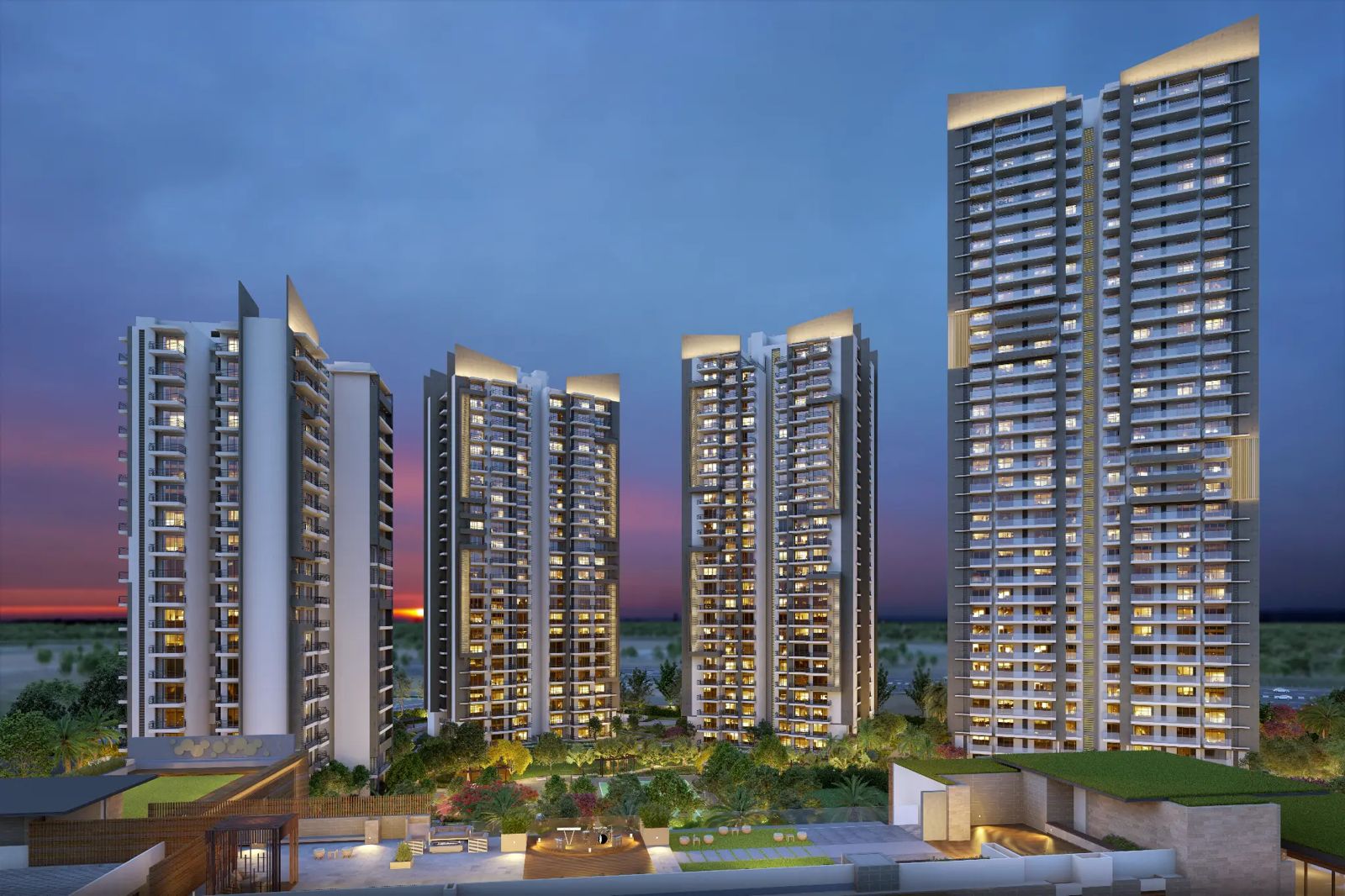 3 BHK + Servant Room,Extra Room 2002 Sq.Ft. Apartment in Godrej Meridien