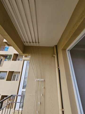 Balcony in 2 BHK Apartment at Bhartiya Nikoo Homes, Thanisandra Main Road – for Rent