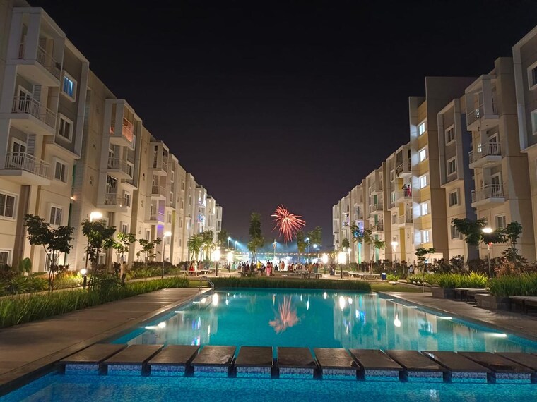 Swimming Pool, vaishnavi-serene 2.5 Bedroom 1116 Sq.Ft. Apartment In Yelahanka Bangalore 9277703