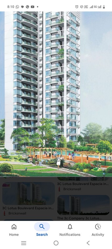 4 BHK Apartment – Exterior View View at 3C Lotus Boulevard Espacia, Sector 100 - for Rent