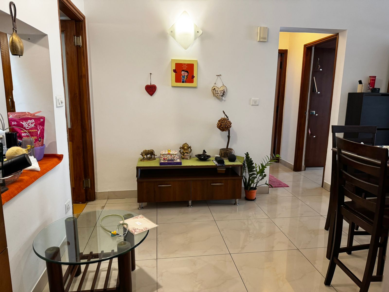 Living Room in 2 BHK Apartment at Embassy Habitat, Palace Road – for Sale