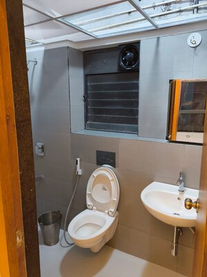 Bathroom in 2 BHK Apartment at Gagan Avencia, Kharadi – for Rent