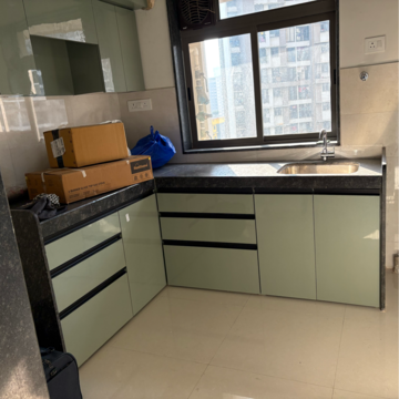 Kitchen in 2 BHK Apartment at Runwal Eirene Phase 2, Majiwada – for Sale