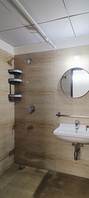 Bathroom in 3 BHK Apartment at Rajapushpa Provincia, Narsingi – for Rent