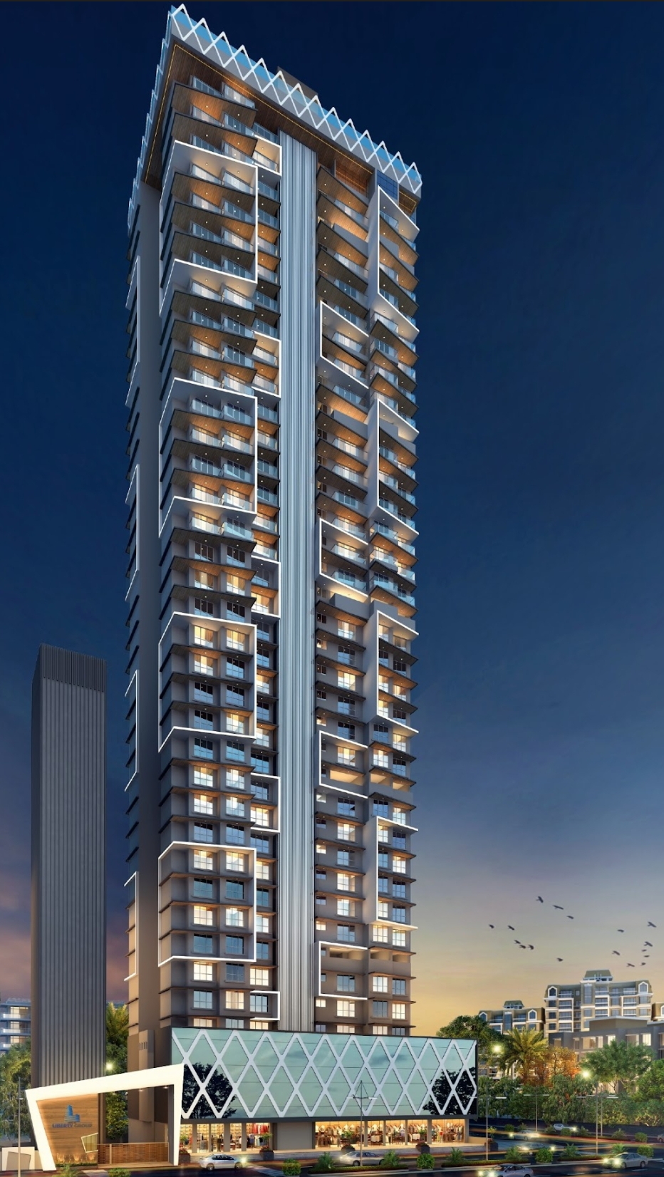 3 BHK 1150 Sq.Ft. Apartment in Liberty Bay Vue