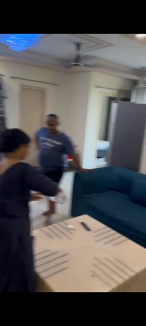 Living Room in 3 BHK Apartment at LandCraft River Heights, Raj Nagar Extension – for Rent