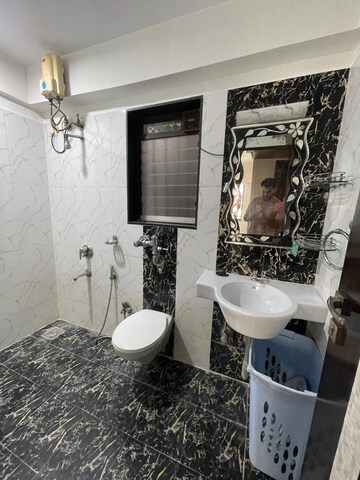 Bathroom in 2 BHK Apartment at Gundecha Heights, Kanjurmarg West – for Rent