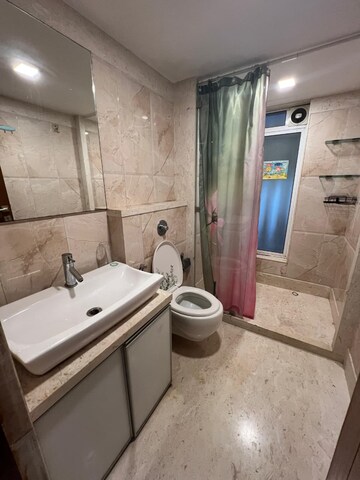 Bathroom in 3 BHK Apartment at Ekta Maplewood, Khar West – for Rent