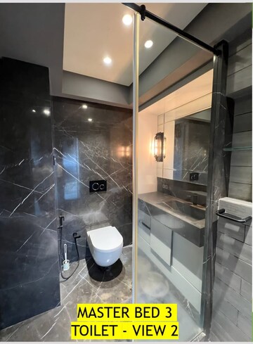 Bathroom in 2 BHK Apartment at Sanghvi Evana, Worli – for Rent