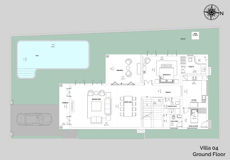Floor Plan, assagao 4 Bedroom 3770 Sq.Ft. Independent House In Assagao Goa 9279350