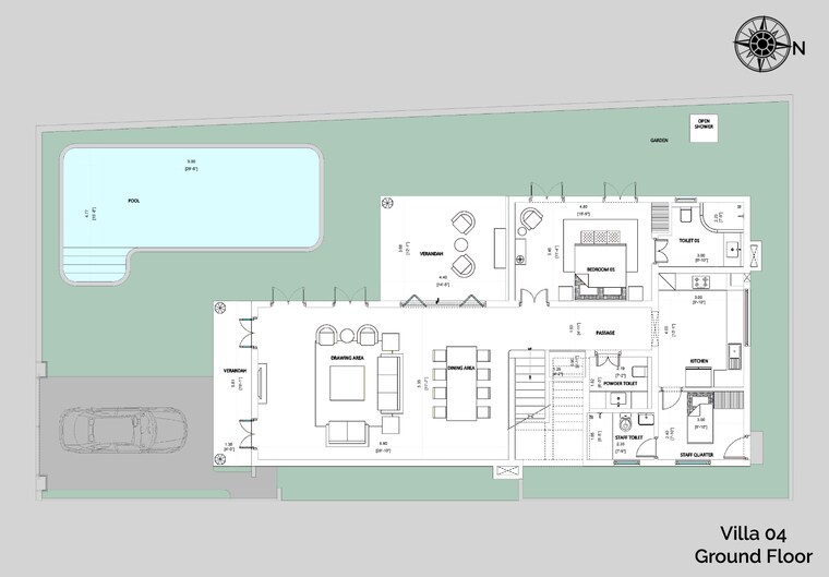 Floor Plan, assagao 4 Bedroom 3770 Sq.Ft. Independent House In Assagao Goa 9279350