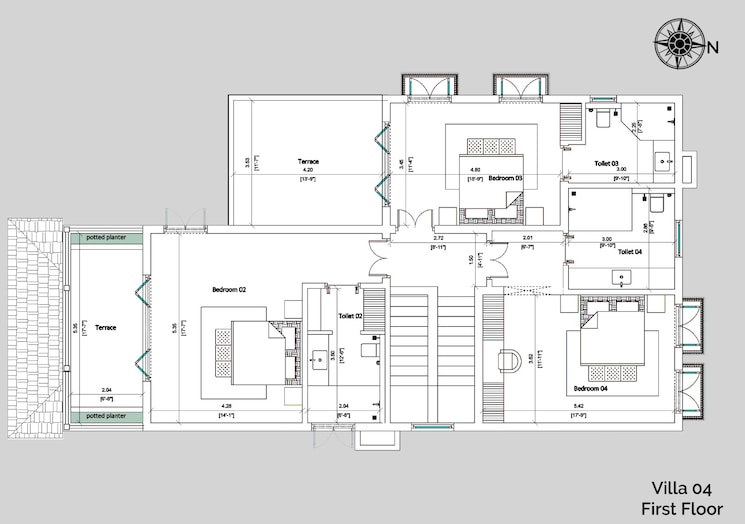 Floor Plan, assagao 4 Bedroom 3770 Sq.Ft. Independent House In Assagao Goa 9279350